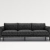 acheter Canapé 3 places tissu texturé 4 Black Biarritz - 232 x 97 x 82cm - FRANCE CANAPÉ ®