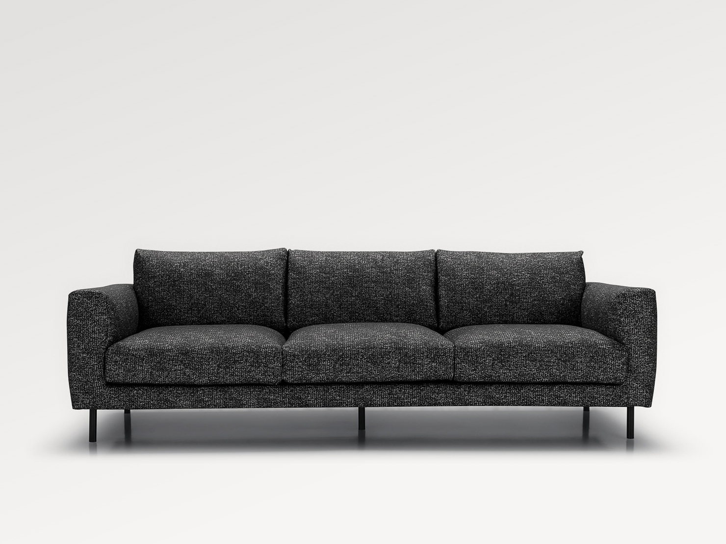 acheter Canapé 3 places tissu texturé 4 Black Biarritz - 232 x 97 x 82cm - FRANCE CANAPÉ ®