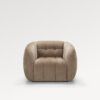 acheter Fauteuil  tissu chenille 2 cold beige Cannes - 108 x 108 x 77cm - FRANCE CANAPÉ ®