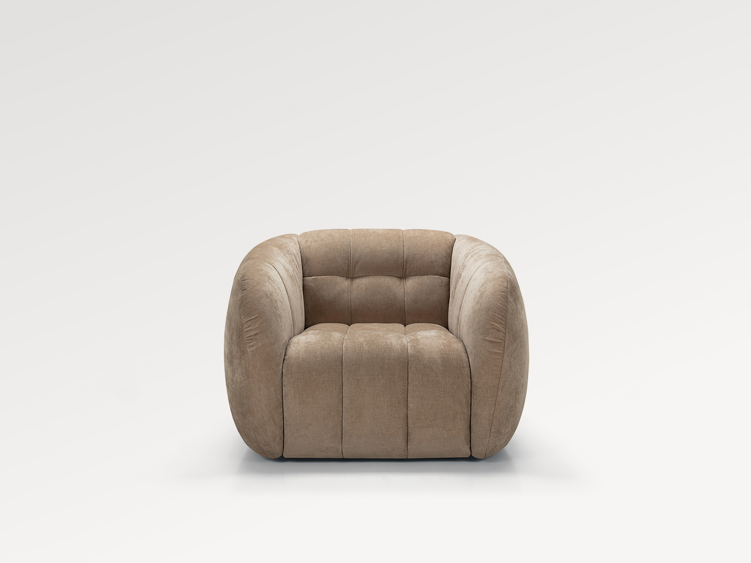 acheter Fauteuil  tissu chenille 2 cold beige Cannes - 108 x 108 x 77cm - FRANCE CANAPÉ ®