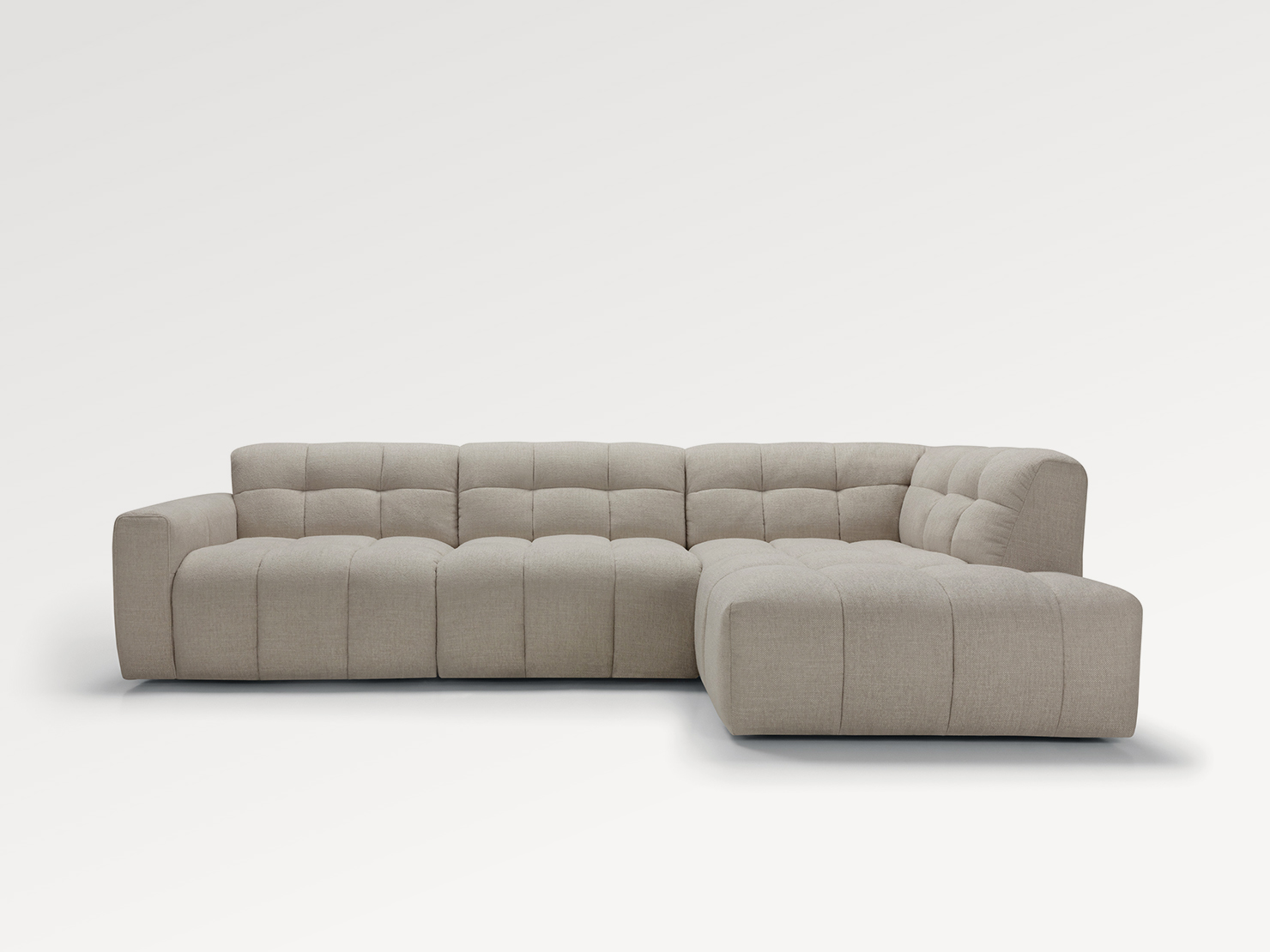acheter Canapé d'angle tissu chenille 2 Light Beige Cannes - 304 x 189 x 77cm - FRANCE CANAPÉ ®