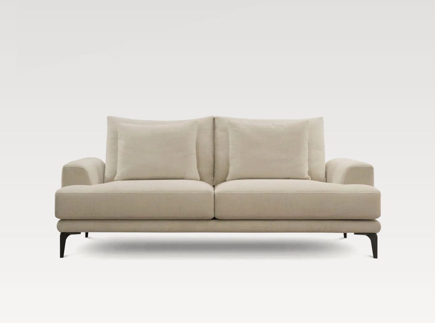acheter Canapé 2 places tissu texturé 739/11 beige Dinan - 206x106x94cm - FRANCE CANAPÉ ®