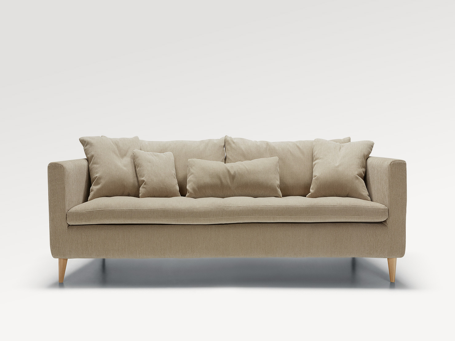acheter Canapé 2 places tissu uni 1419 natur Lacanau - 200X107X84cm - FRANCE CANAPÉ ®