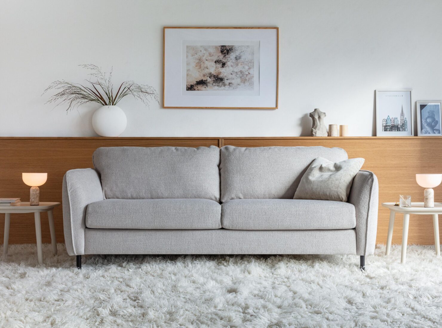 acheter Canapé 3 places convertible tissu chenille gris Lucozy - 213x99x88cm - FRANCE CANAPÉ ®