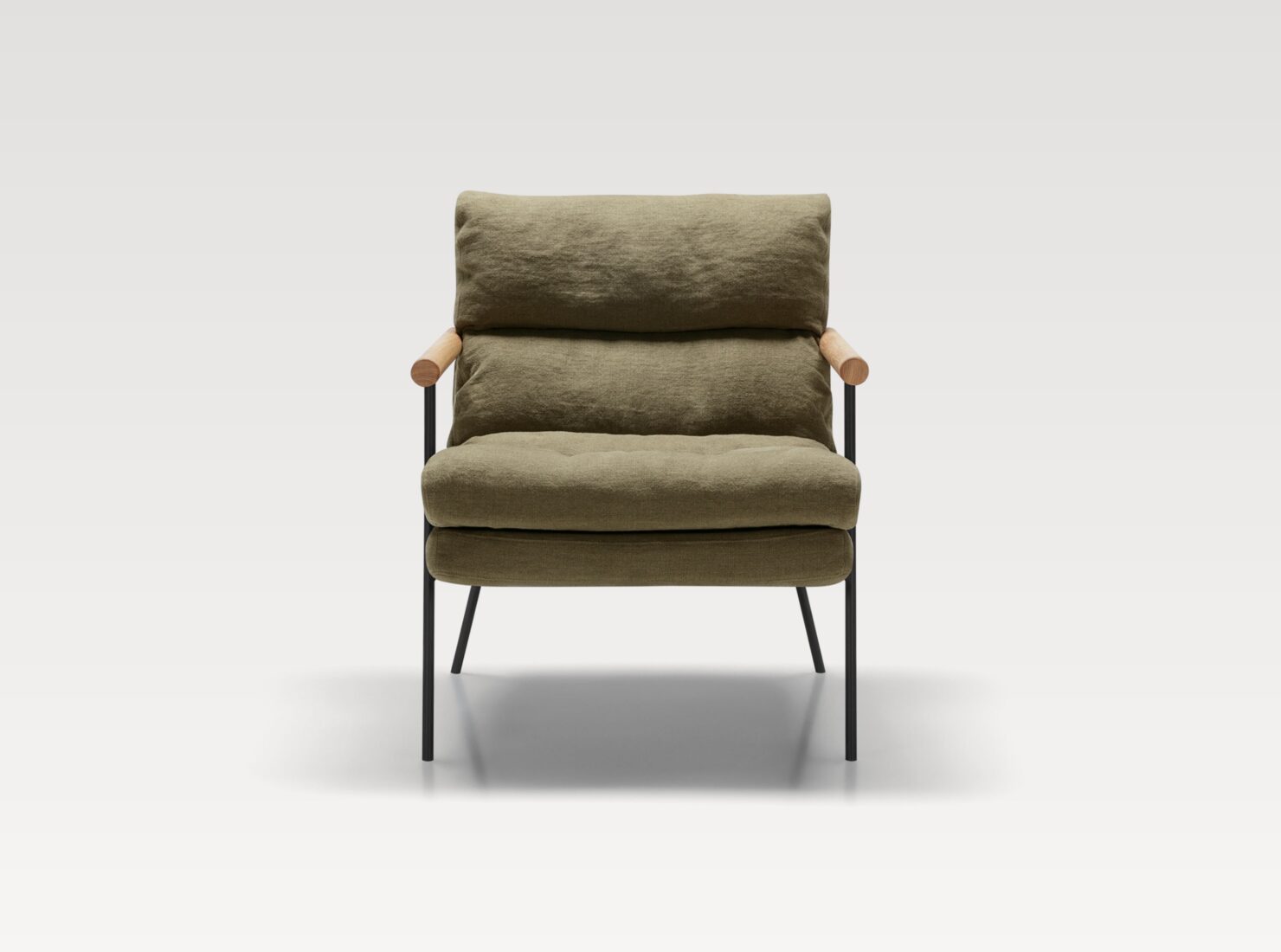 acheter Fauteuil tissu uni 4 (2789) olive Biot - 62x84x77cm - FRANCE CANAPÉ ®