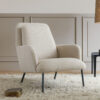 acheter Fauteuil tissu texturé 2 (CECE) l.beige Olivier - 73x96x85cm - FRANCE CANAPÉ ®