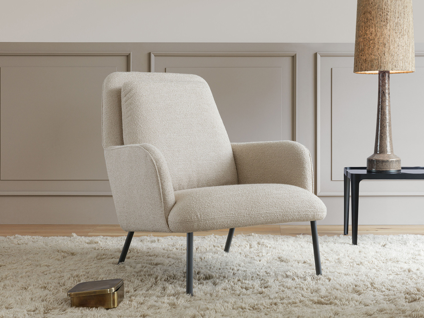 acheter Fauteuil tissu texturé 2 (CECE) l.beige Olivier - 73x96x85cm - FRANCE CANAPÉ ®