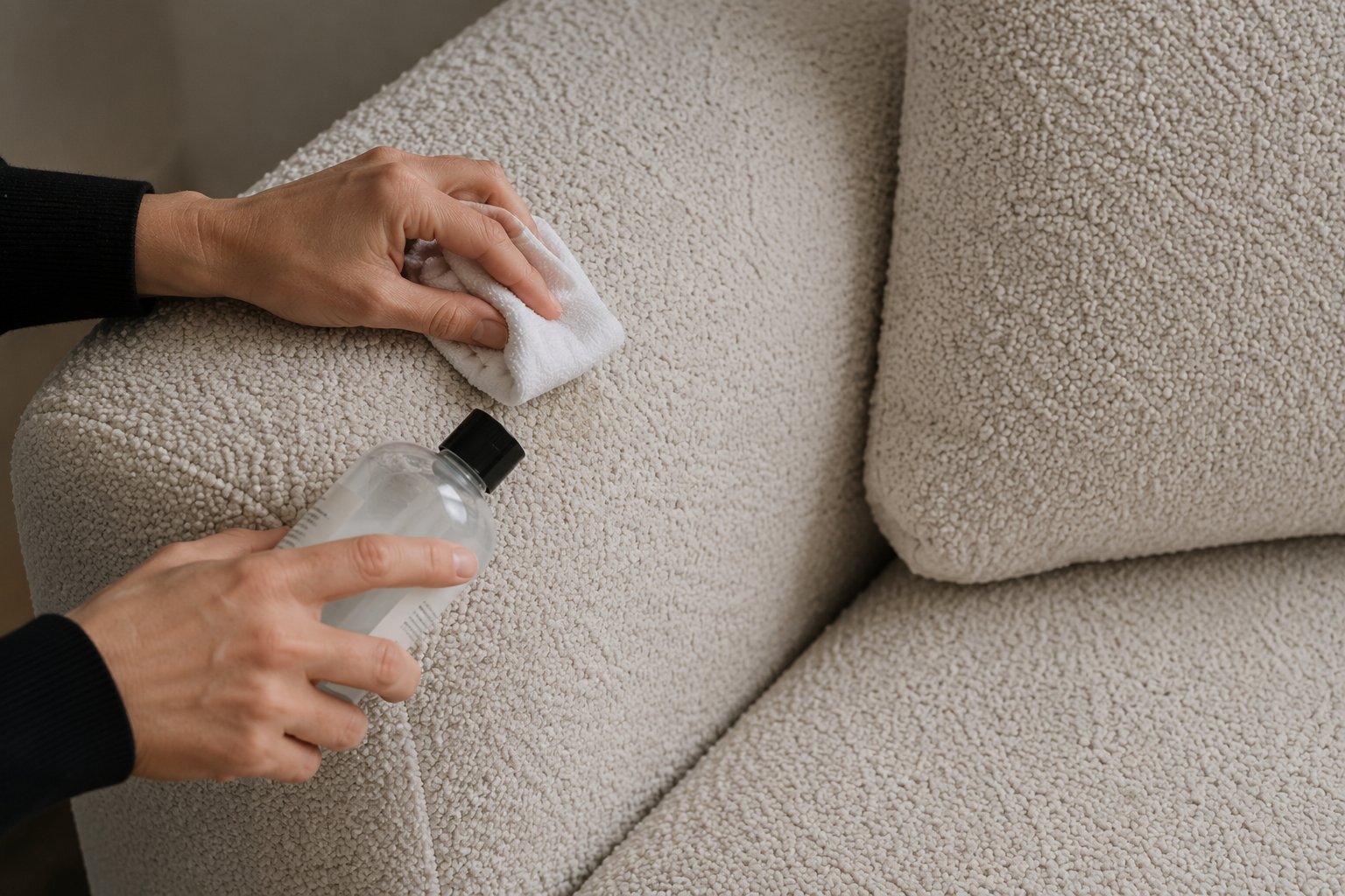 Préservation des fibres textiles en évitant les produits de nettoyage chimiques agressifs